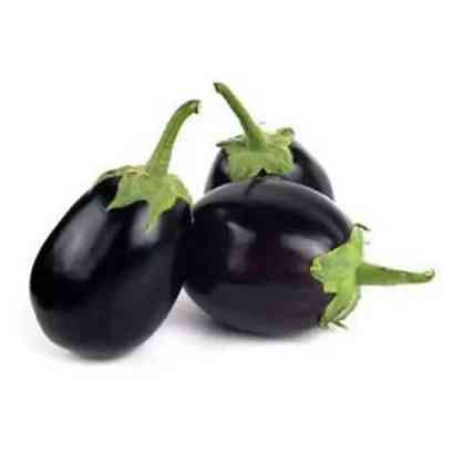 Round Brinjals Black (Kalo Gol Begun)